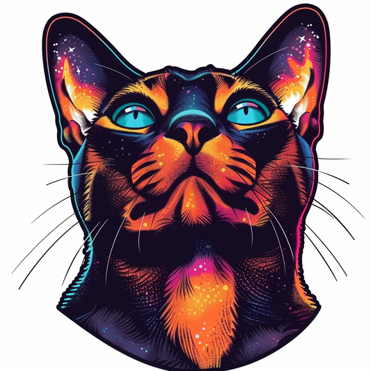 Abyssinian cat Vinyl Decal Sticker for Car, Laptop, Tumbler and more # F07050