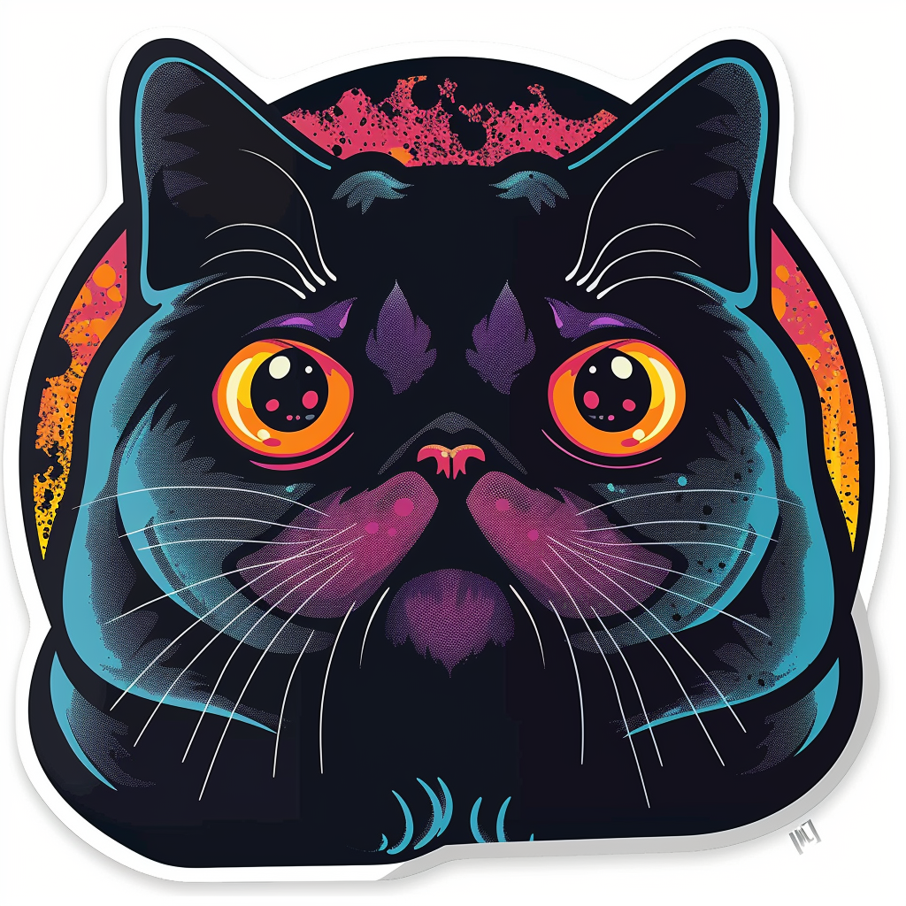 British Shorthair cat Vinyl Decal Sticker for Car, Laptop, Tumbler and more # F07040