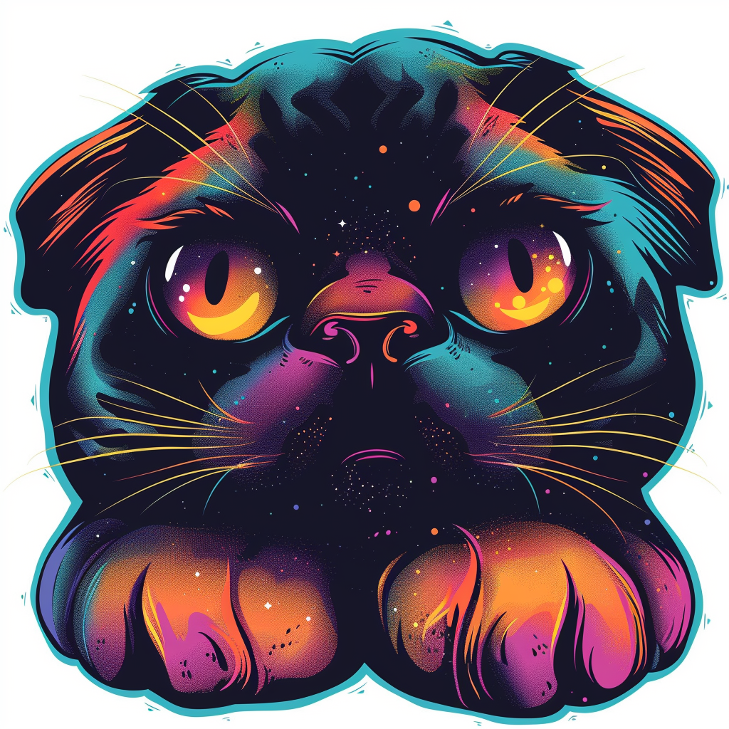 Scottish Fold Cat Vinyl Decal Sticker for Car, Laptop, Tumbler and more # F07078
