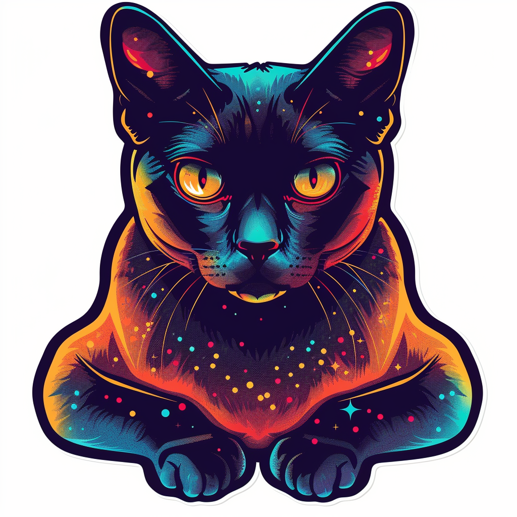 Siamese cat Vinyl Decal Sticker for Car, Laptop, Tumbler and more # F07077