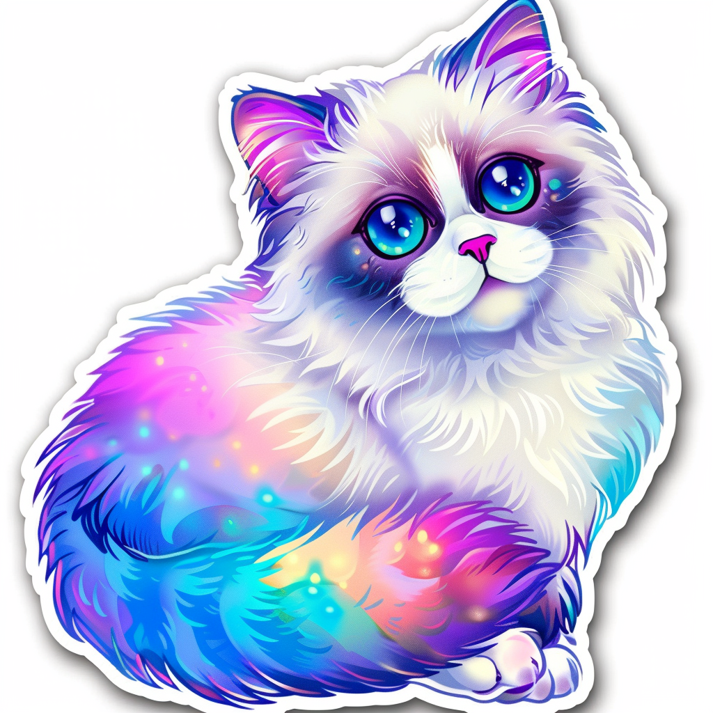Heart Cat Ragdoll Vinyl Decal Sticker for Car, Laptop, Tumbler and more # F06740