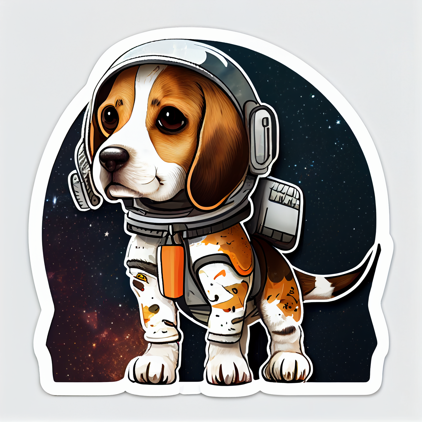Beagle Dog Space Vinyl Decal Sticker for Car, Laptop, Tumbler and more # 1658