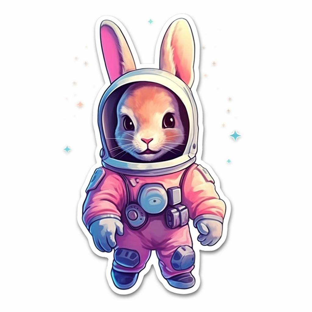 Cute and adorable Bunny Rabbit Vinyl Decal Sticker for Car, Laptop, Tumbler and more # 0010859