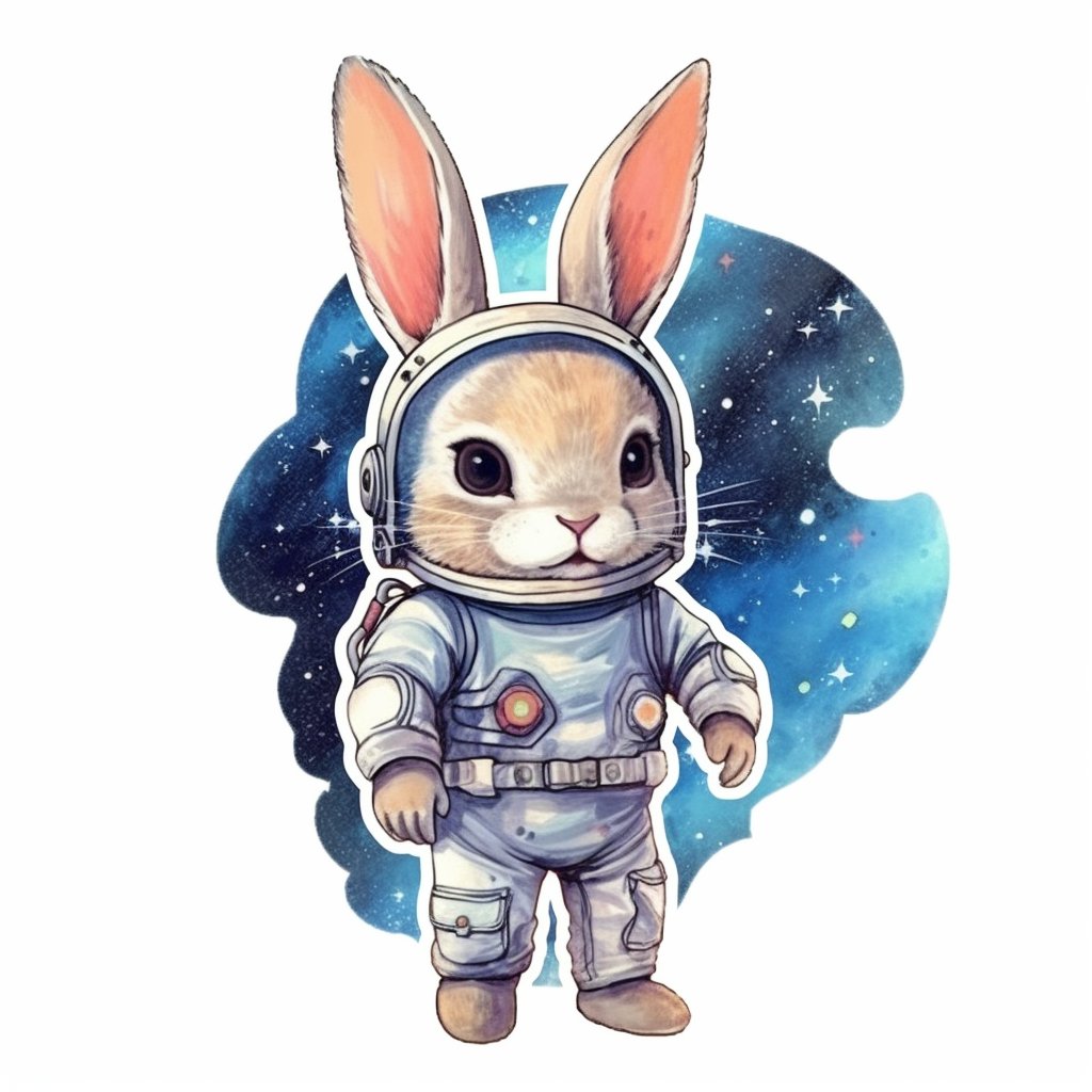 Cute and adorable Bunny Rabbit Vinyl Decal Sticker for Car, Laptop, Tumbler and more # 0010869