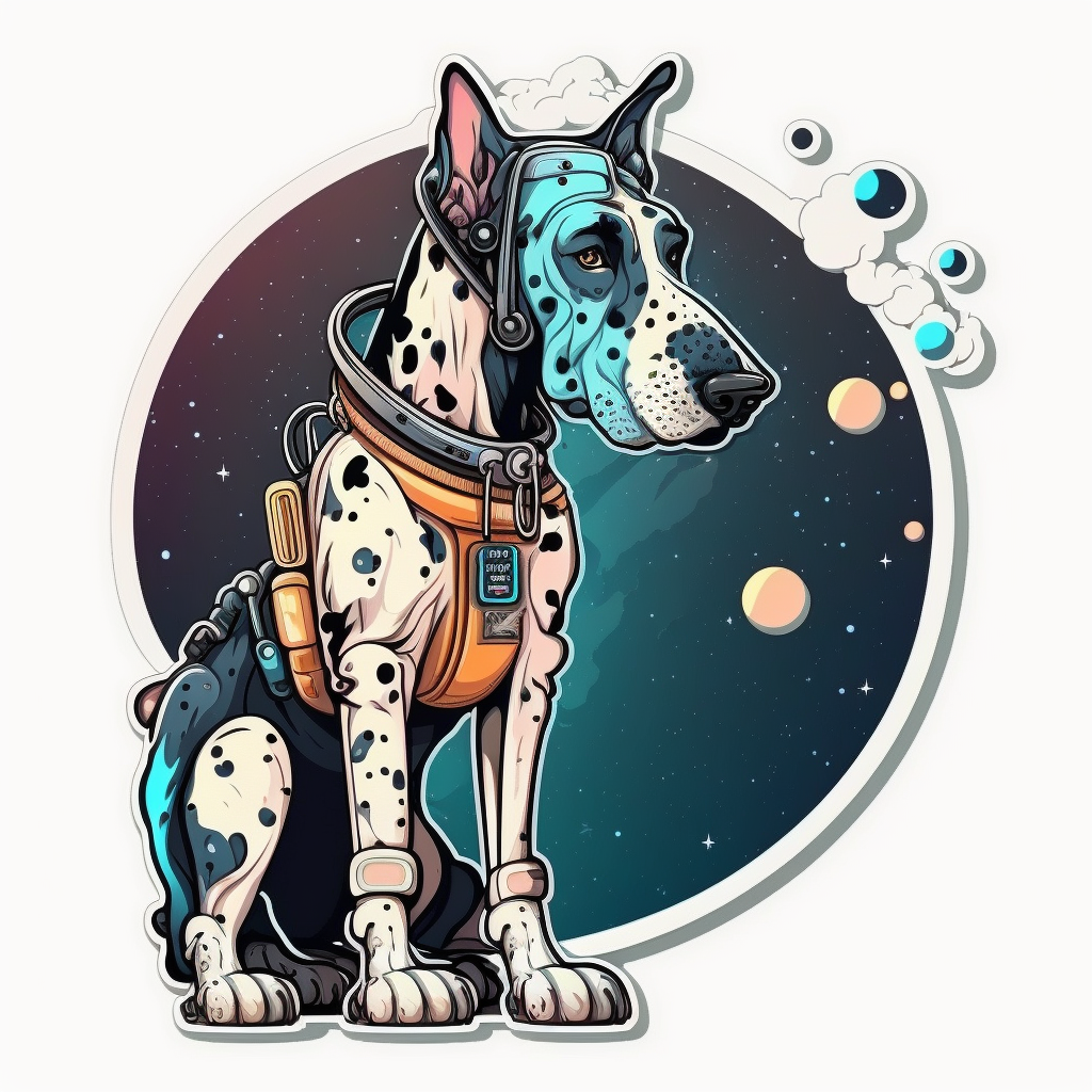 Great Dane Dog Vinyl Decal Sticker for Car, Laptop, Tumbler and more # 002823