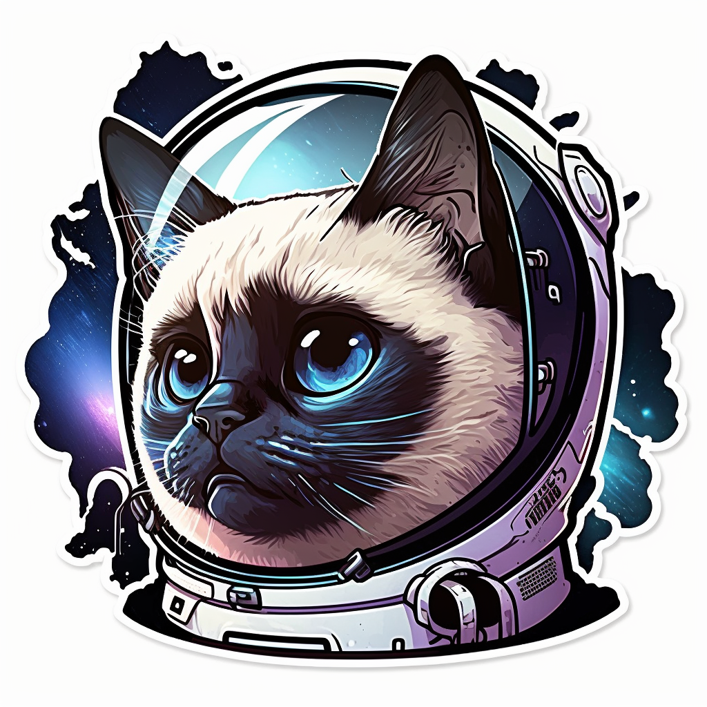 siamese cat Vinyl Decal Sticker for Car, Laptop, Tumbler and more # 1591