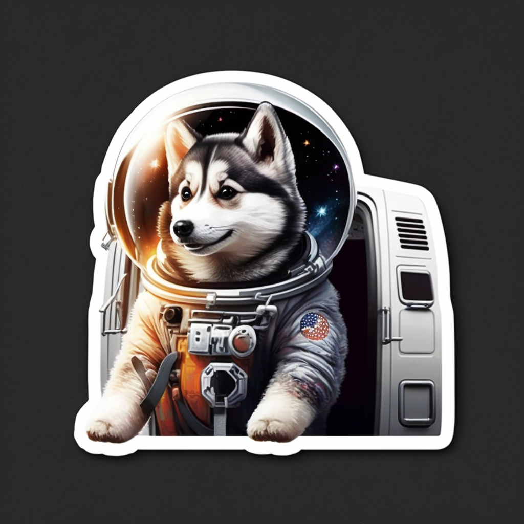 Siberian Husky space Vinyl Decal Sticker for Car, Laptop, Tumbler and more # 1577