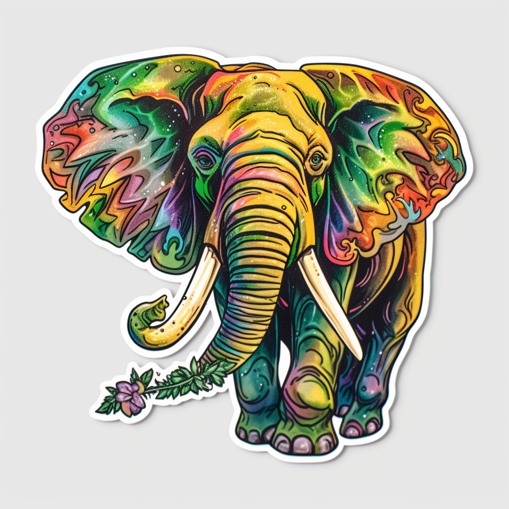 Elephant Vinyl Decal Sticker for Car, Laptop, Tumbler and more # 002286