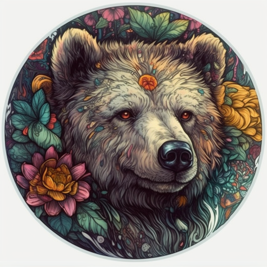 Bear Vinyl Decal Sticker for Car, Laptop, Tumbler and more # 00485