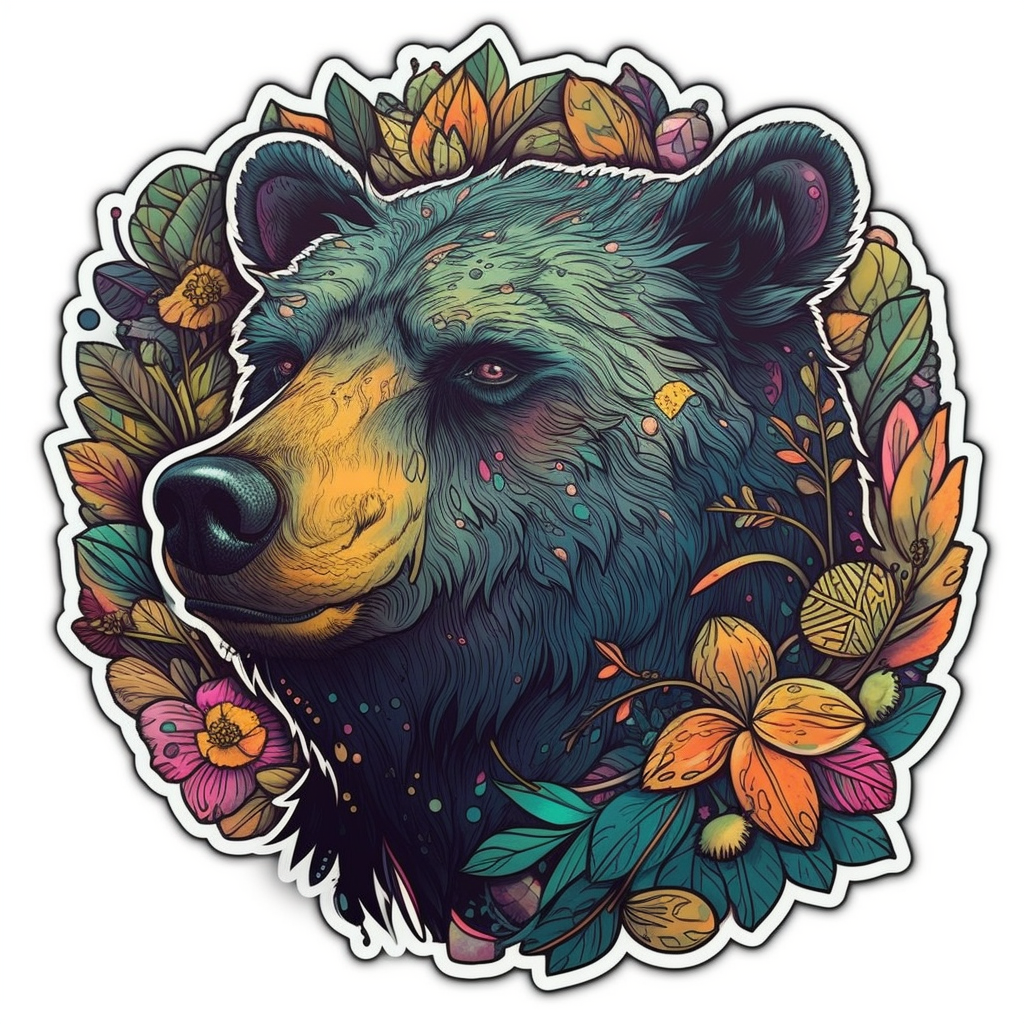 Bear Vinyl Decal Sticker for Car, Laptop, Tumbler and more # 00480