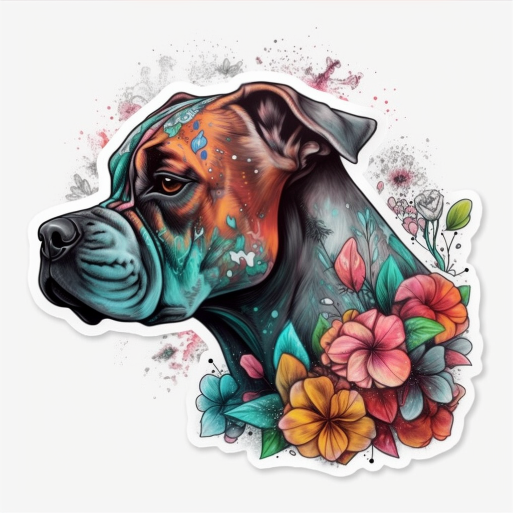 Boxer Dog Vinyl Decal Sticker for Car, Laptop, Tumbler and more # 001937