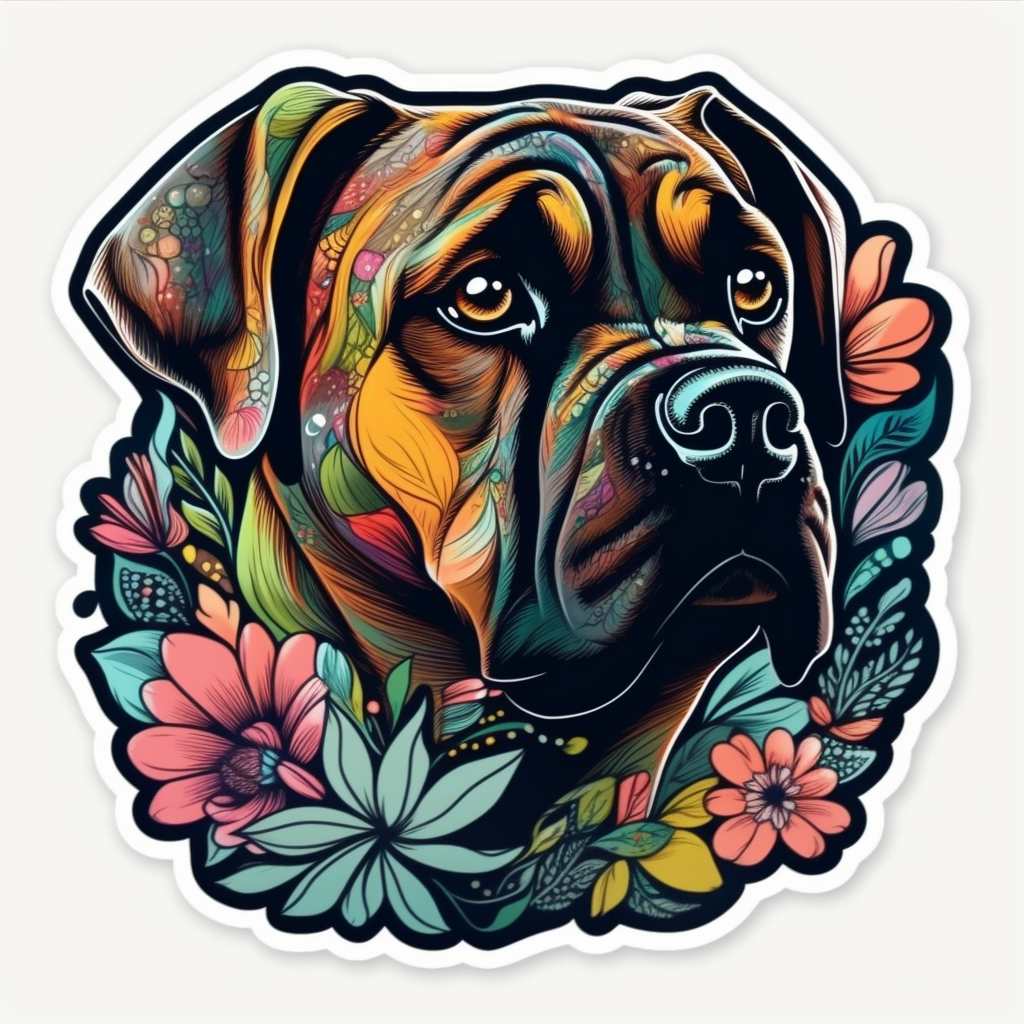 Boxer Dog Vinyl Decal Sticker for Car, Laptop, Tumbler and more # 001967