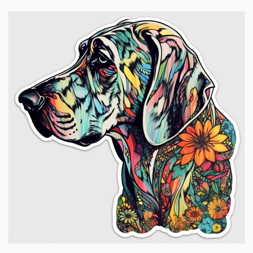 Great Dane Dog Vinyl Decal Sticker for Car, Laptop, Tumbler and more # 001898