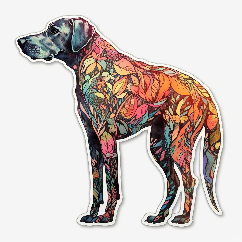 Great Dane Dog Vinyl Decal Sticker for Car, Laptop, Tumbler and more # 2247