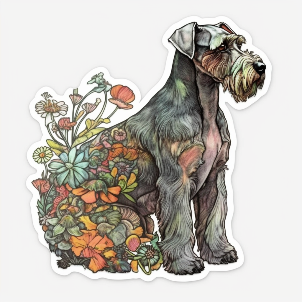 Schnauzer Dog Vinyl Decal Sticker for Car, Laptop, Tumbler and more # 2320
