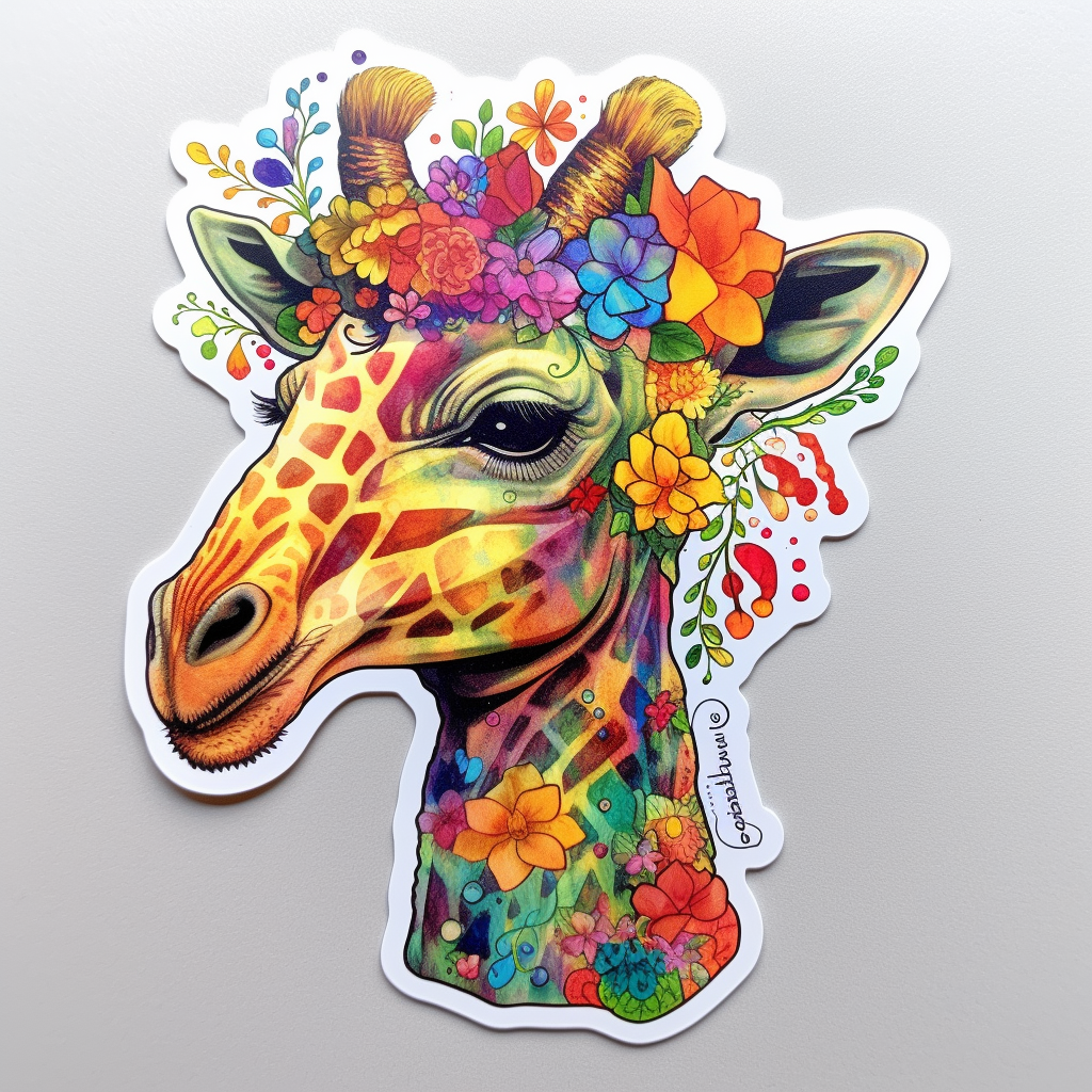 Giraffe Vinyl Decal Sticker for Car, Laptop, Tumbler and more # 001747