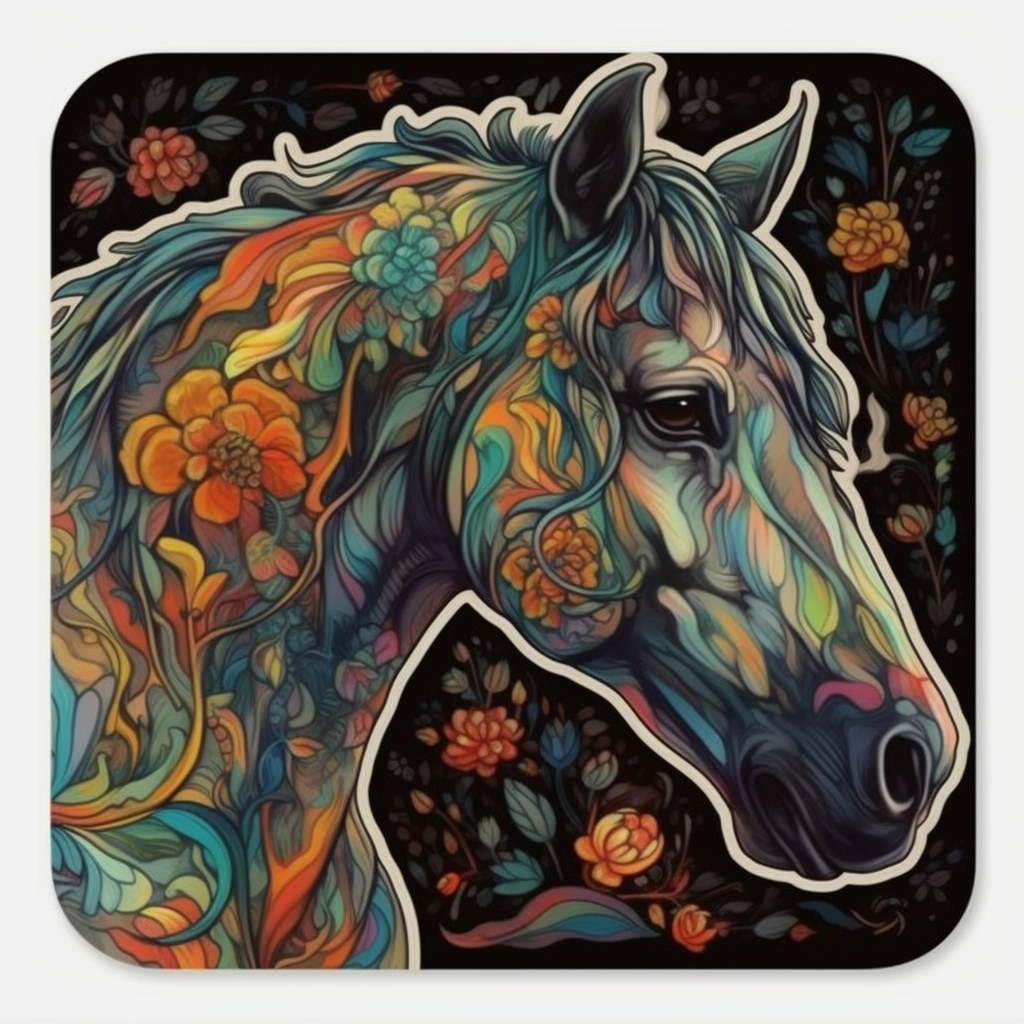 Horse Vinyl Decal Sticker for Car, Laptop, Tumbler and more # 00712
