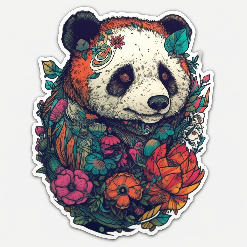 Panda Vinyl Decal Sticker for Car, Laptop, Tumbler and more # 006928