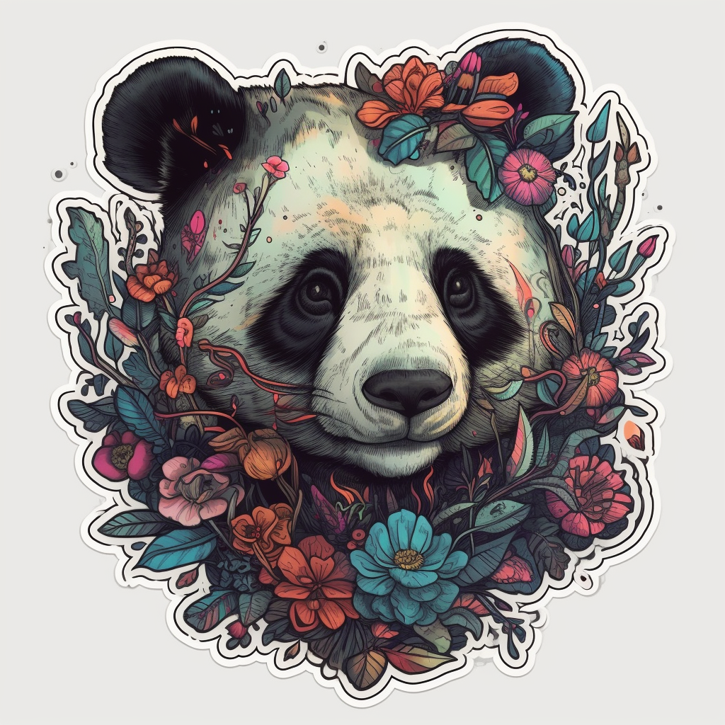 Panda Vinyl Decal Sticker for Car, Laptop, Tumbler and more # 006925