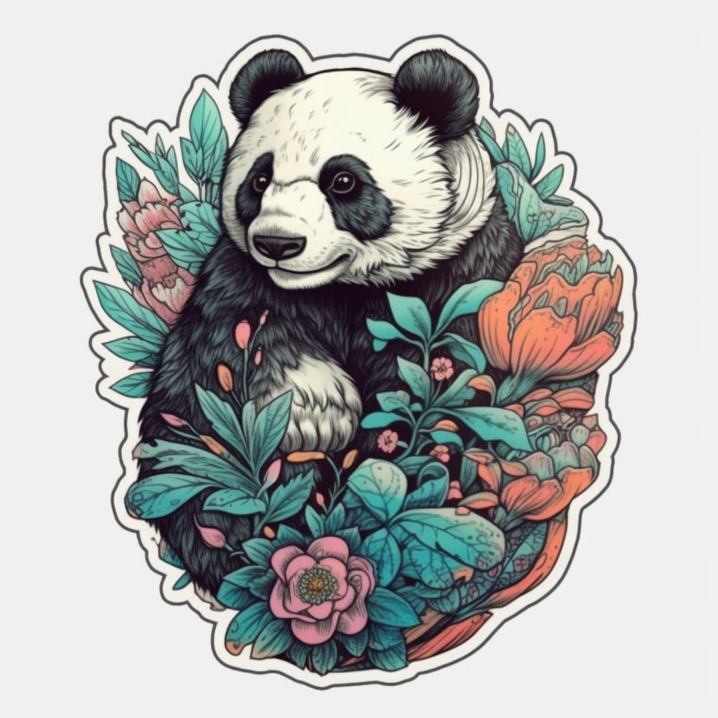 Panda Vinyl Decal Sticker for Car, Laptop, Tumbler and more # 006917