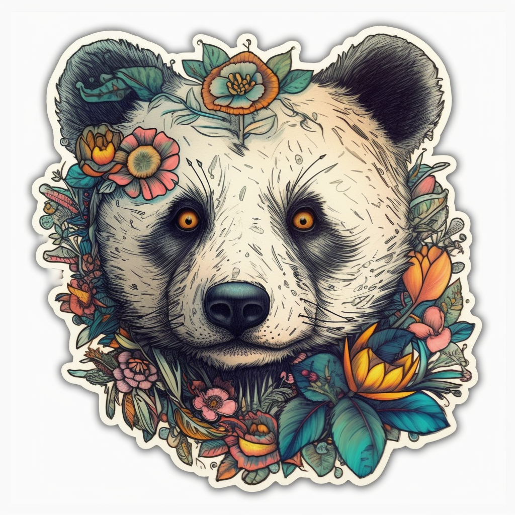 Panda Vinyl Decal Sticker for Car, Laptop, Tumbler and more # 006943