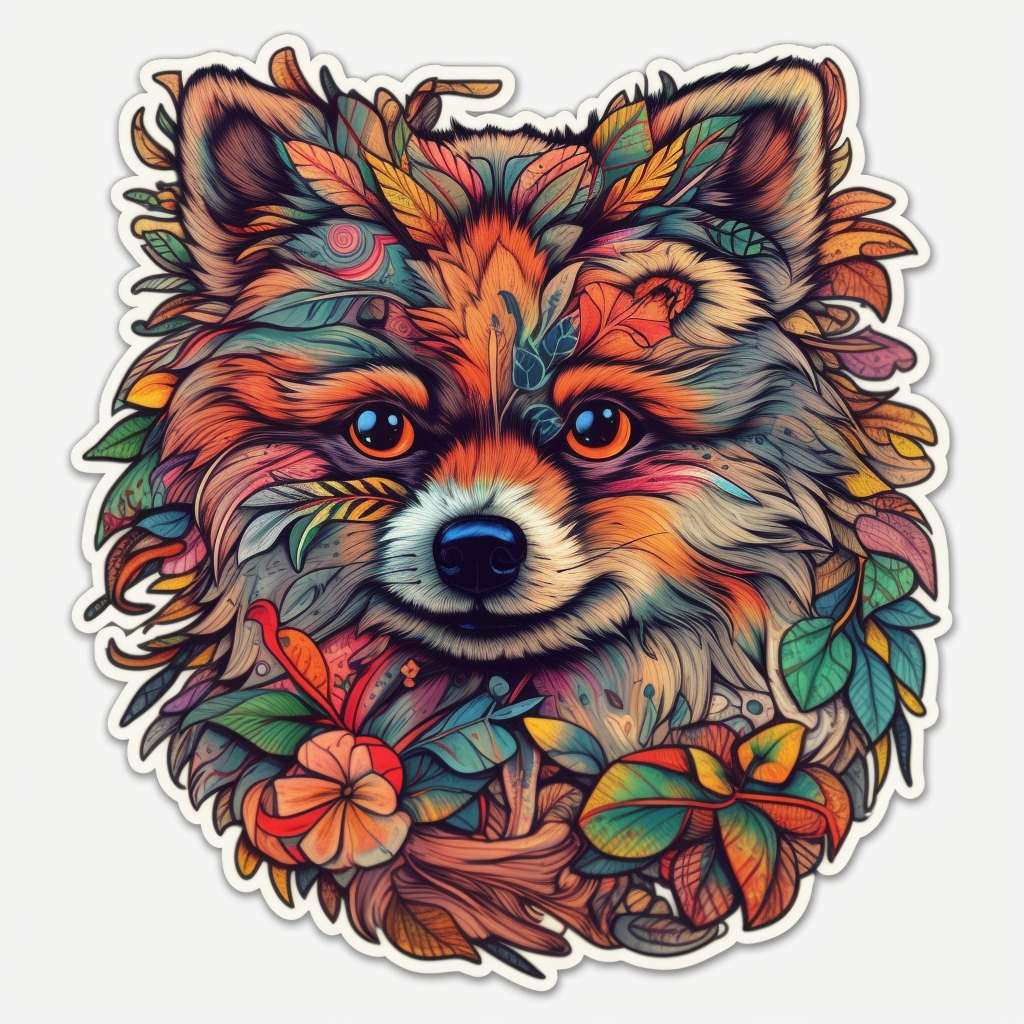 Pomeranian Dog Vinyl Decal Sticker for Car, Laptop, Tumbler and more # 1897