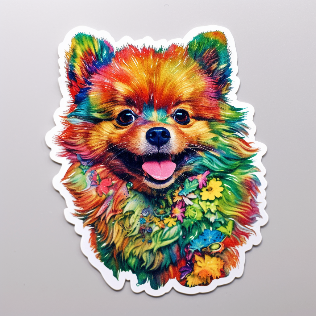 Pomeranian Dog Vinyl Decal Sticker for Car, Laptop, Tumbler and more # 1906