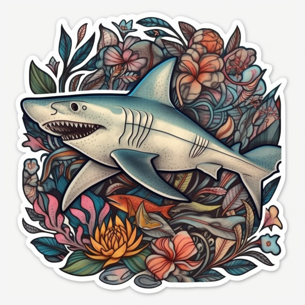 Shark Vinyl Decal Sticker for Car, Laptop, Tumbler and more # 00159