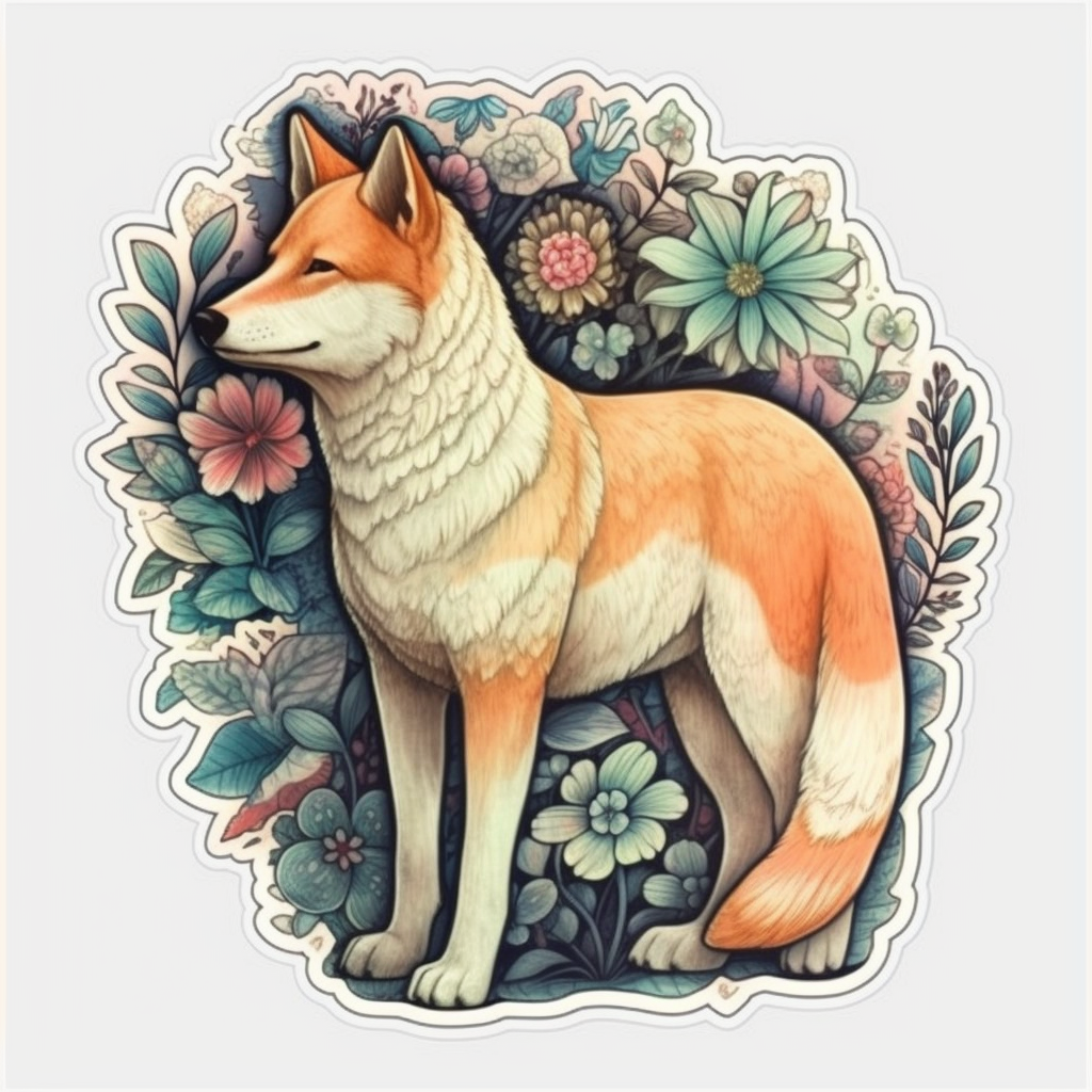 Shiba Inu Dog Vinyl Decal Sticker for Car, Laptop, Tumbler and more # 001618