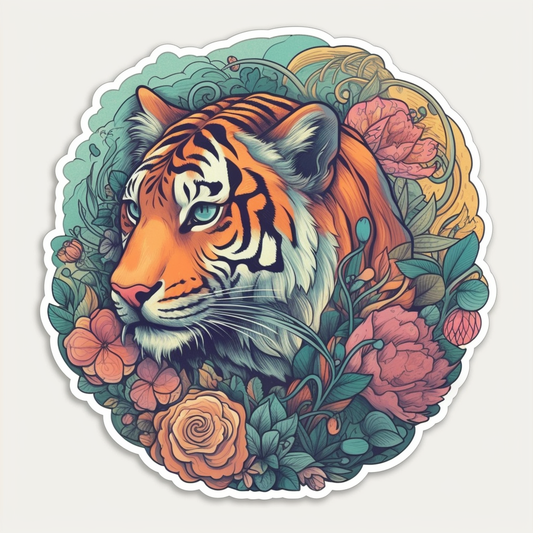 Tiger Vinyl Decal Sticker for Car, Laptop, Tumbler and more # 00540