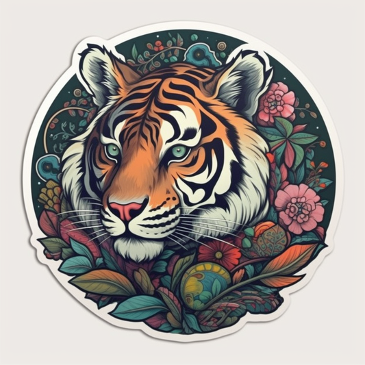 Tiger Vinyl Decal Sticker for Car, Laptop, Tumbler and more # 00533