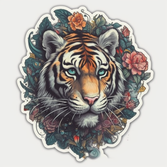 Tiger Vinyl Decal Sticker for Car, Laptop, Tumbler and more # 00538
