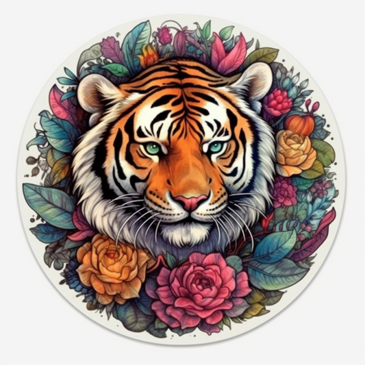 Tiger Vinyl Decal Sticker for Car, Laptop, Tumbler and more # 00541
