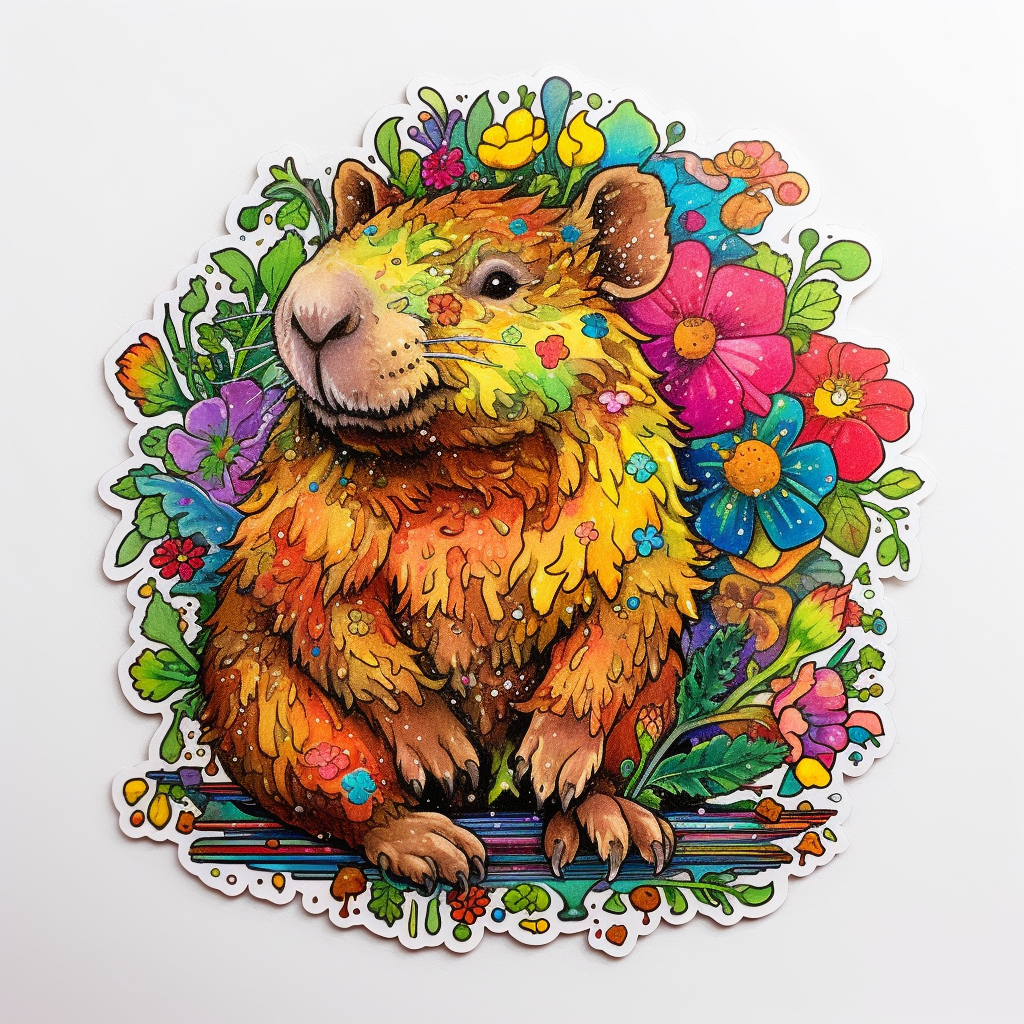 Capybara Vinyl Decal Sticker for Car, Laptop, Tumbler and more # 003474