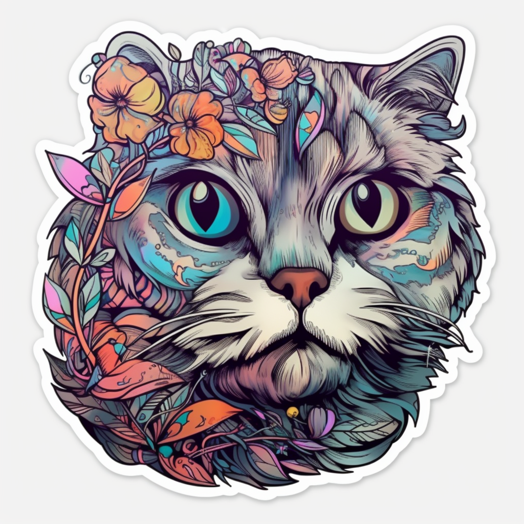 Scottish Fold Cat Vinyl Decal Sticker for Car, Laptop, Tumbler and more # 002033