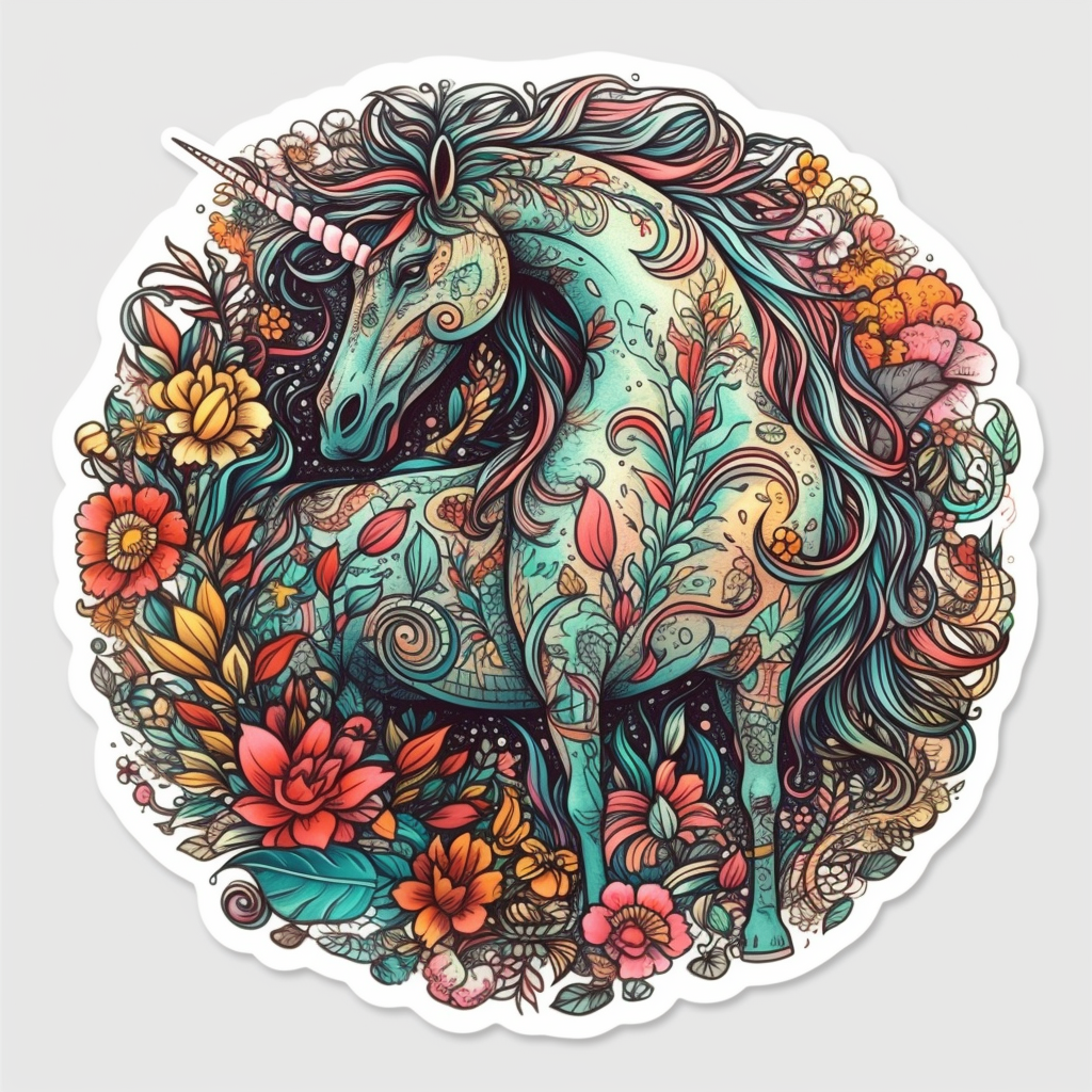 Unicorn Vinyl Decal Sticker for Car, Laptop, Tumbler and more # 006860