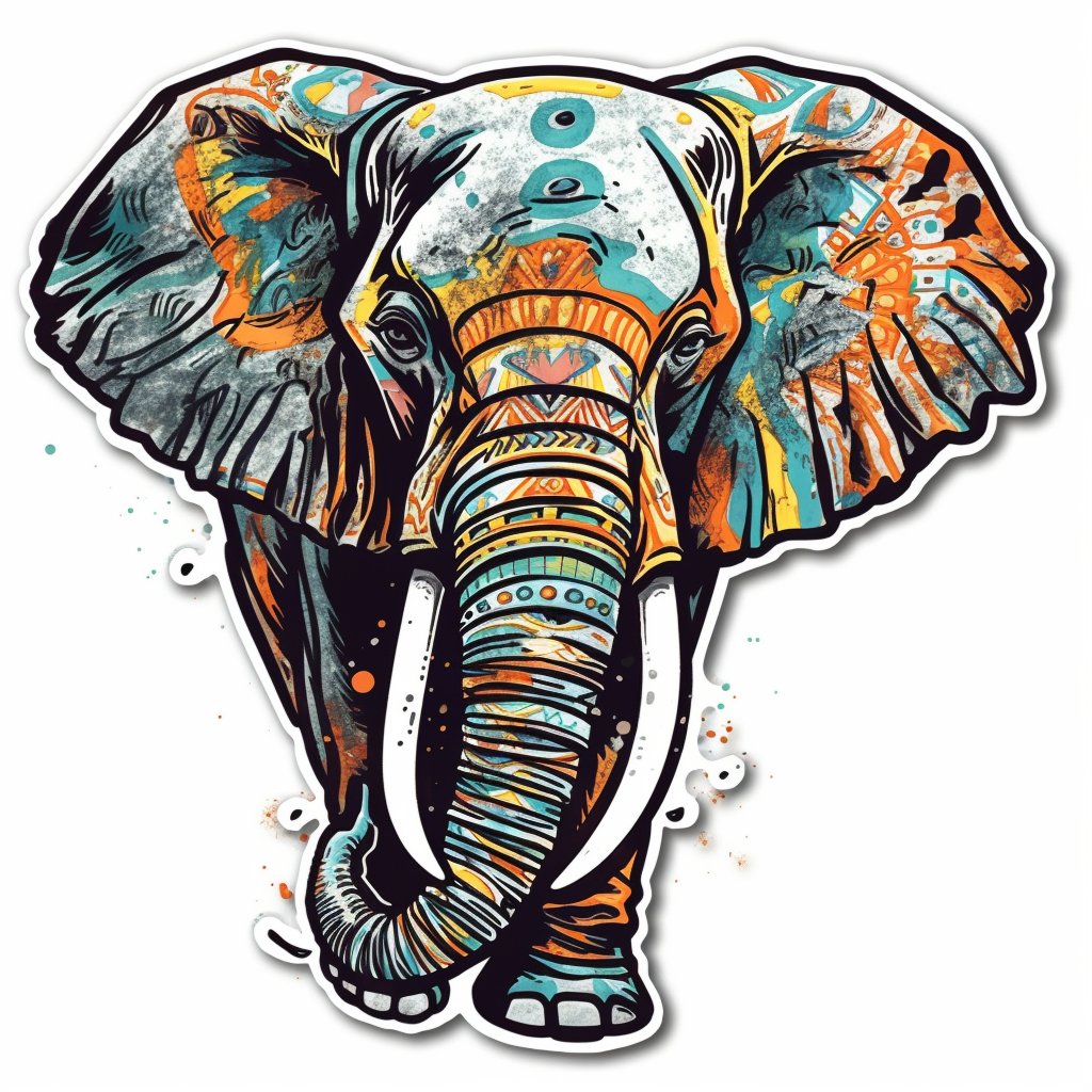 Elephant Vinyl Decal Sticker for Car, Laptop, Tumbler and more # 002361