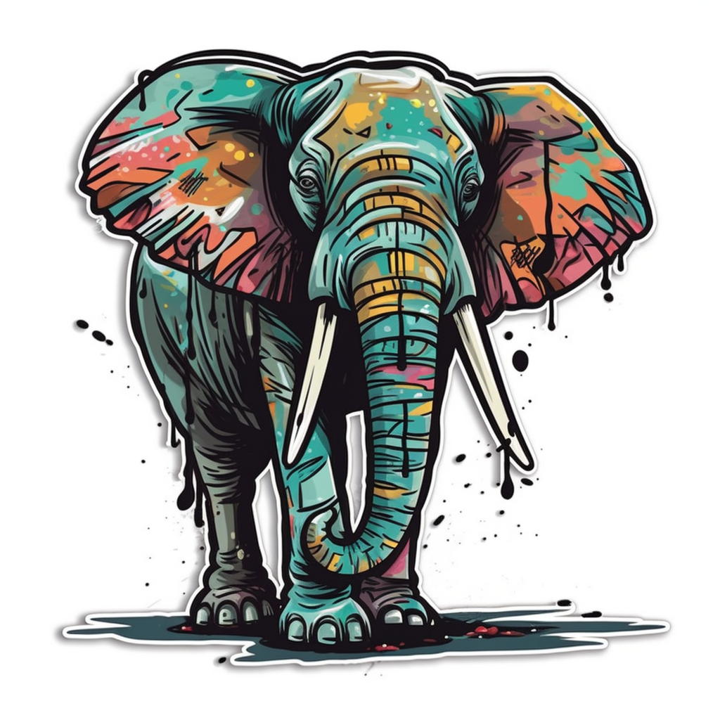Elephant Vinyl Decal Sticker for Car, Laptop, Tumbler and more # 002526