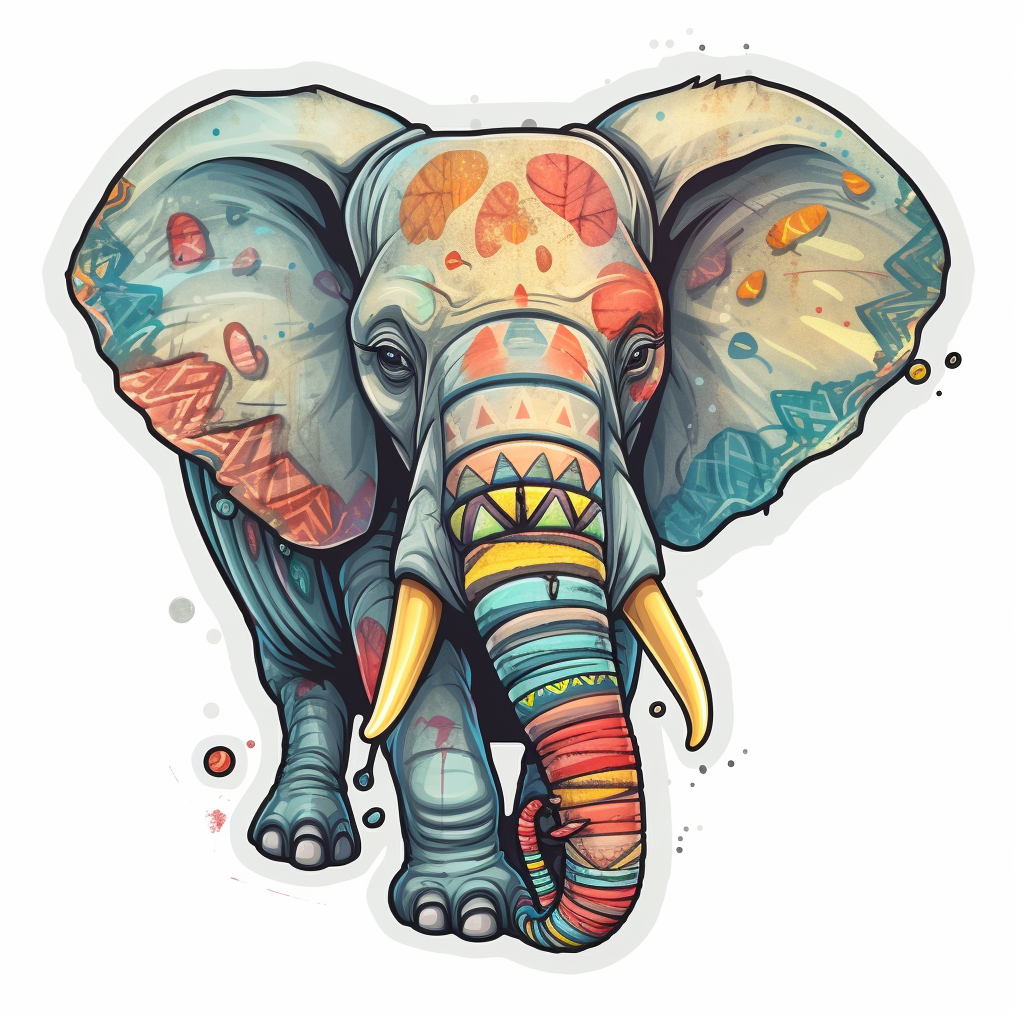 Elephant Vinyl Decal Sticker for Car, Laptop, Tumbler and more # 1920