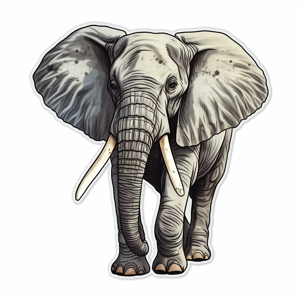 Elephant Vinyl Decal Sticker for Car, Laptop, Tumbler and more # 002359