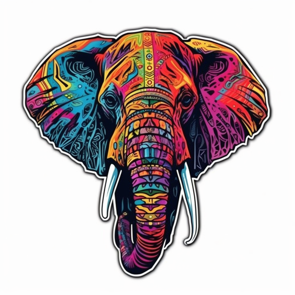 Elephant Vinyl Decal Sticker for Car, Laptop, Tumbler and more # 002301