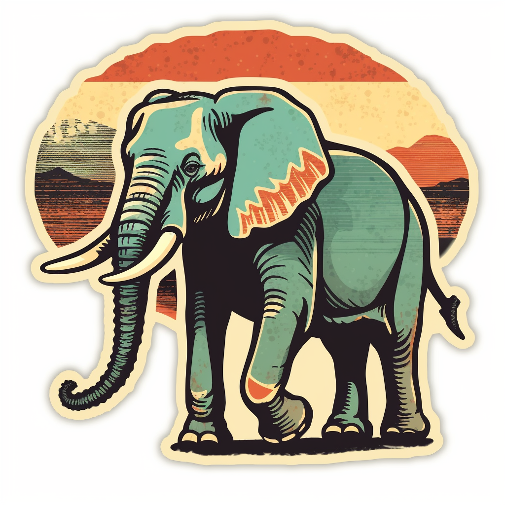 Elephant Vinyl Decal Sticker for Car, Laptop, Tumbler and more # 1940