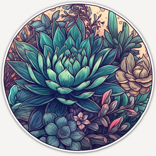 Agave Succulent Vinyl Decal Sticker for Car, Laptop, Tumbler and more # 006610