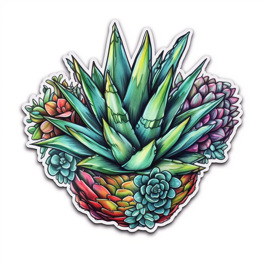 Aloe Succulent Vinyl Decal Sticker for Car, Laptop, Tumbler and more # 006783