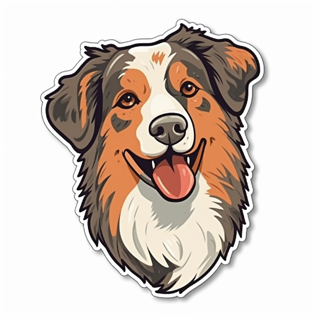 Australian Shepherd Dog Vinyl Decal Sticker for Car, Laptop, Tumbler and more # 003613