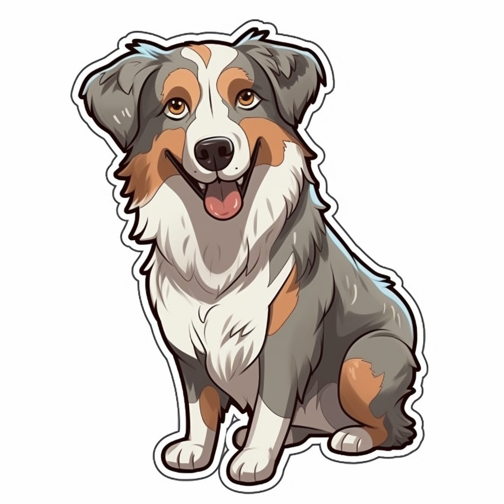 Australian Shepherd Dog Vinyl Decal Sticker for Car, Laptop, Tumbler and more # 003616