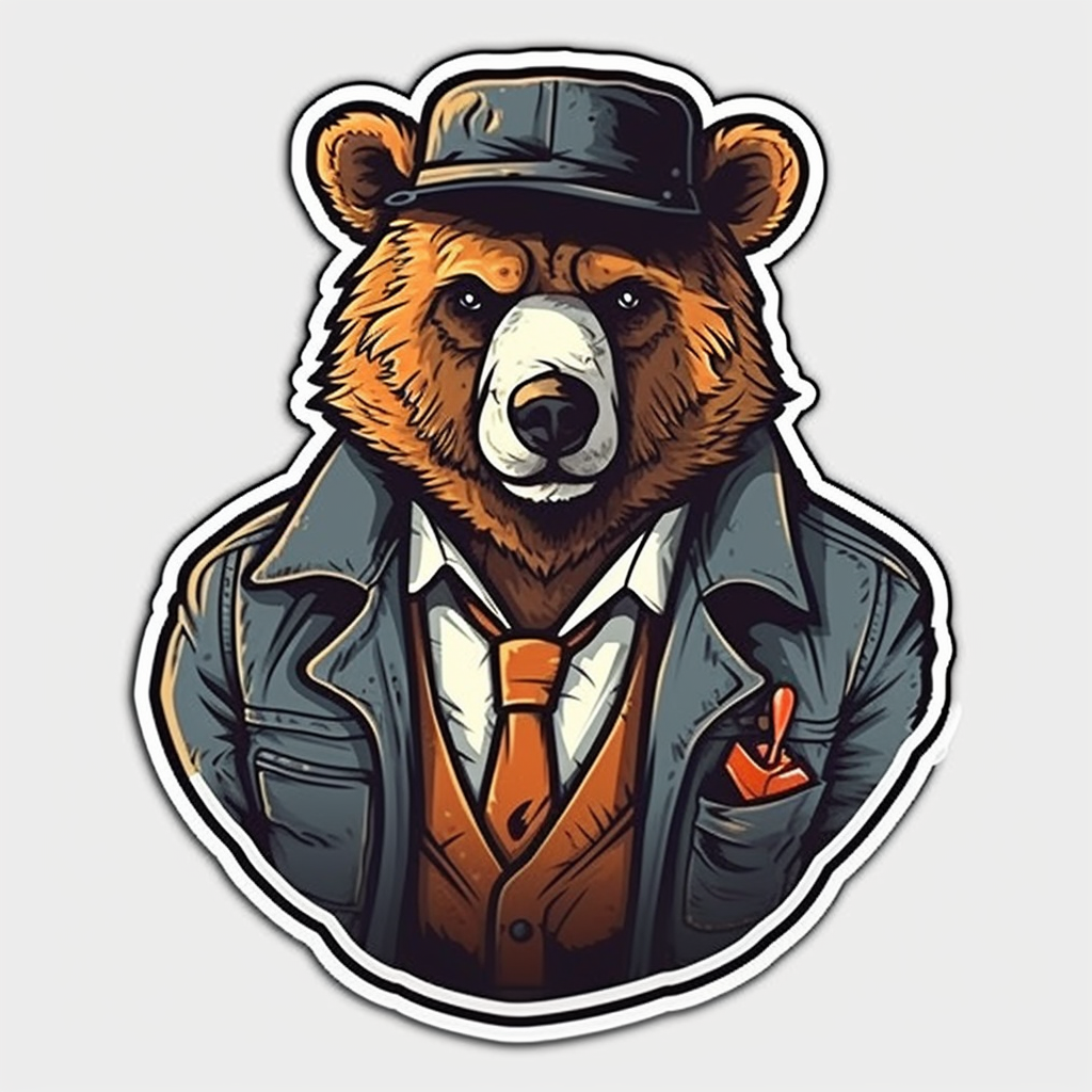 Bear Vinyl Decal Sticker for Car, Laptop, Tumbler and more # 00489