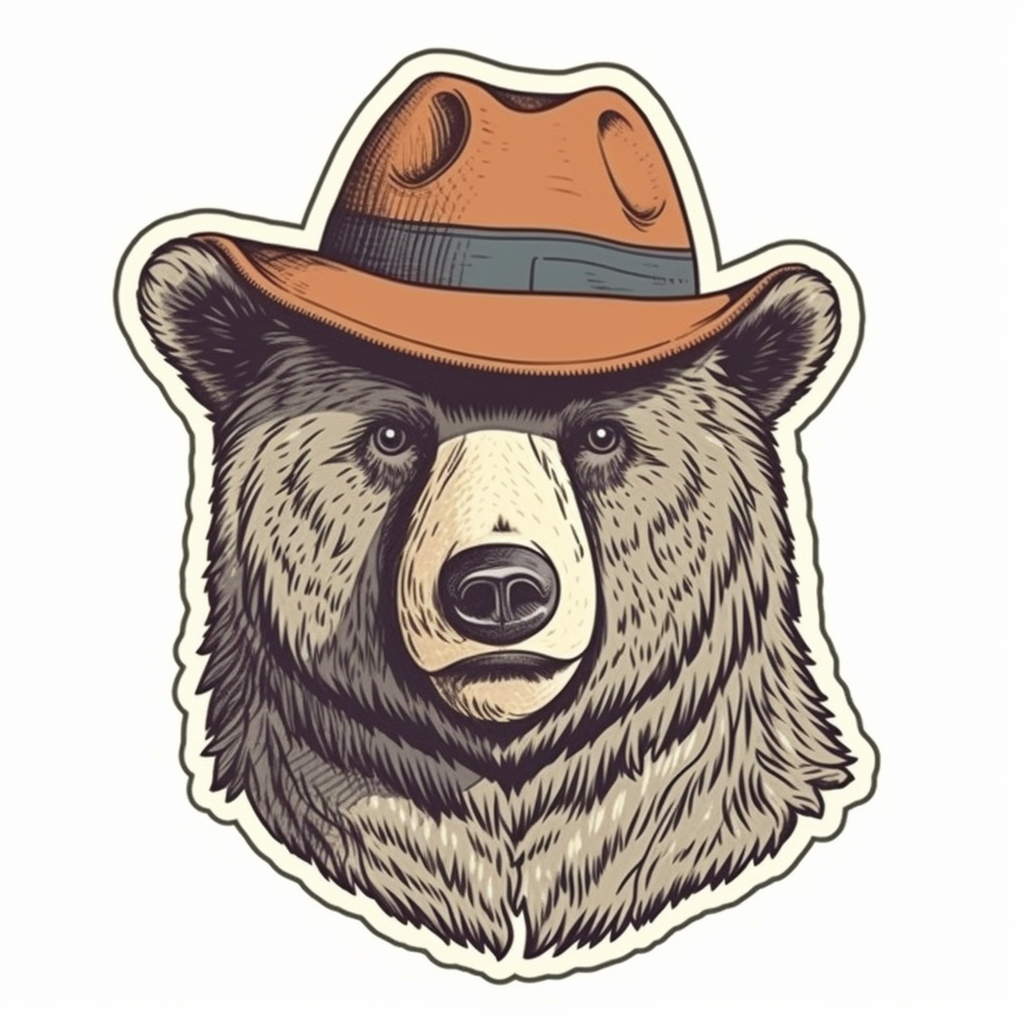 Bear Vinyl Decal Sticker for Car, Laptop, Tumbler and more # 00502