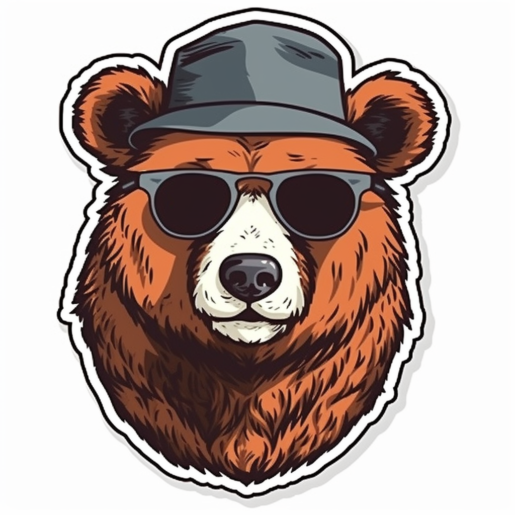 Bear Vinyl Decal Sticker for Car, Laptop, Tumbler and more # 00519