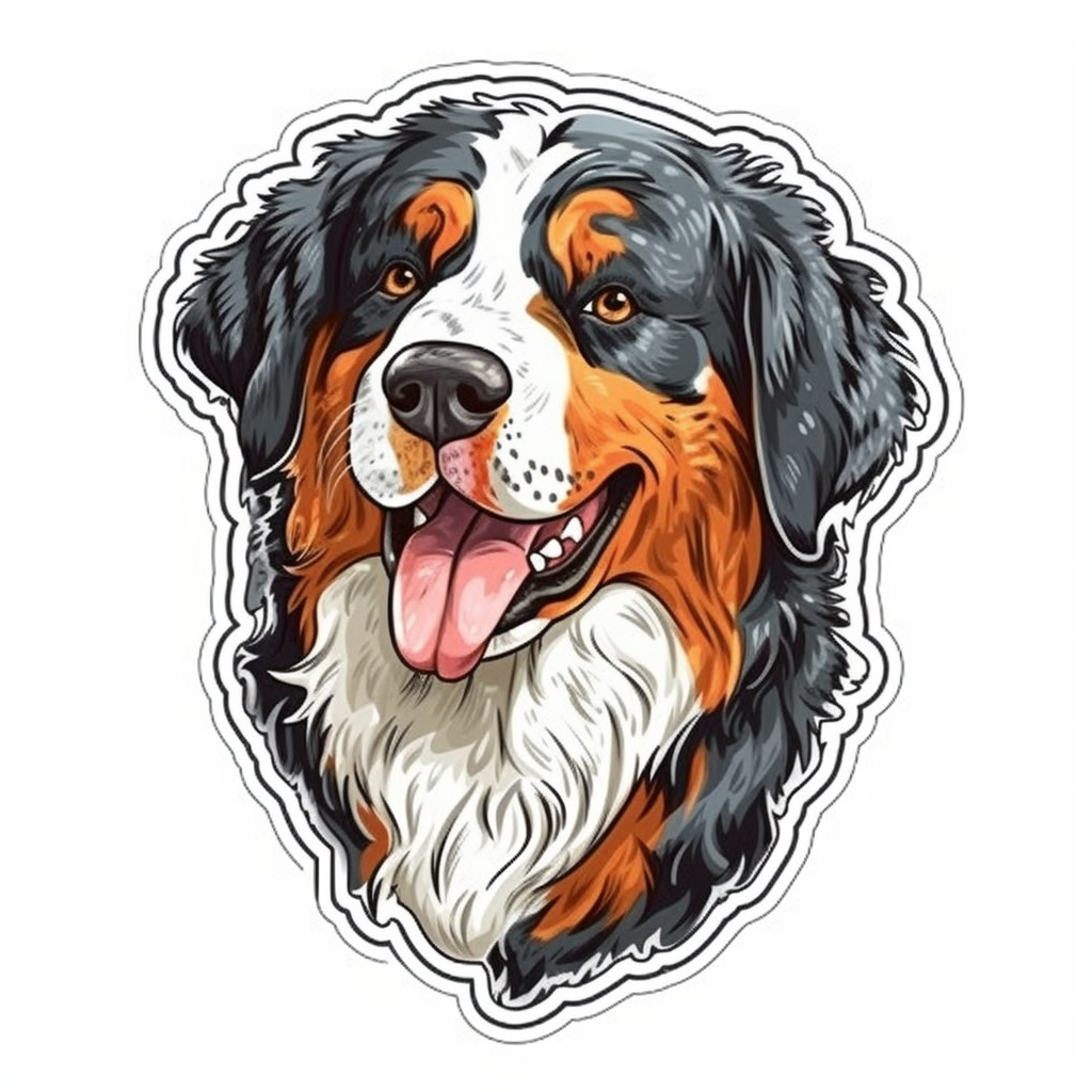 Bernese Mountain Dog Vinyl Decal Sticker for Car, Laptop, Tumbler and more # 007111